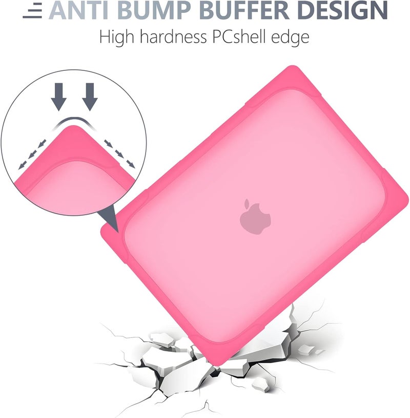 Batianda for New MacBook Air 13.6 inch Case 2025 M4 2024 2022 Release Model A3240 A2681(M2) A3113(M3), Heavy Duty Shockproof Protective Hard Shell with Fold Kickstand & Keyboard Cover, Pink - Image 4